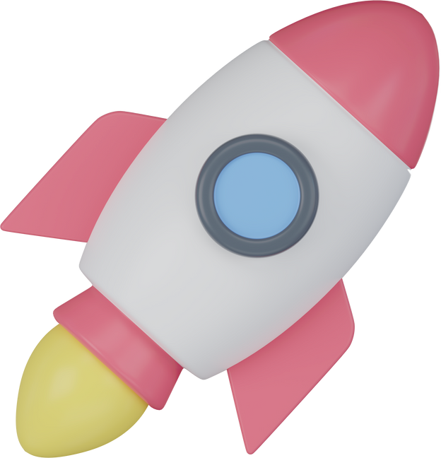 Rocket 3D Illustration